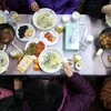 Mâm cơm truyền thống dịp Tết của người Hàn Quốc. (Nguồn: Yonhap)