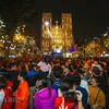 Nhà thờ Lớn Hà Nội đêm Noel 24/12. (Ảnh: Minh Sơn/Vietnam+)