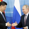 Chủ tịch Trung Quốc Tập Cân Bình và Tổng thống Nga Vladimir Putin. (Nguồn: EPA)