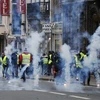 Người biểu tình Áo vàng tập trung tại Rouen, Tây Nam Pháp. (Nguồn: AFP/TTXVN)