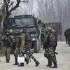 Binh sỹ Ấn Độ được triển khai tới hiện trường vụ xung đột với các tay súng phiến quân tại quận Pulwama thuộc khu vực Kashmir. (Nguồn: AFP/TTXVN)