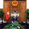 Trong ảnh: Thủ tướng Nguyễn Xuân Phúc phát biểu. (Ảnh: Thống Nhất/TTXVN)
