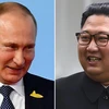 Nhà lãnh đạo Triều Tiên Kim Jong-un và Tổng thống Nga Vladmir Putin. (Nguồn: news.sky.com)