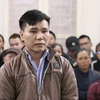 Bị cáo Châu Việt Cường khai báo trước Tòa. (Ảnh: Kim Anh/TTXVN)