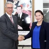 Chủ tịch Quốc hội Nguyễn Thị Kim Ngân gặp Ngài Karim Kassi Lahlou, Toàn quyền vùng Marrakech. (Ảnh: Trọng Đức/TTXVN)
