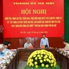 Trưởng ban Tuyên giáo Trung ương Võ Văn Thưởng phát biểu tại buổi làm việc. (Nguồn: hanoi.gov.vn)