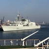 Tàu của Nhóm hàng hải thường trực 2 thuộc NATO tới cảng Ukraine ở Biển Đen. (Nguồn: UNIAN/TTXVN)