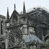 Nhà thờ Đức Bà Paris sau vụ hỏa hoạn, ngày 16/4. (Nguồn: AFP/TTXVN)