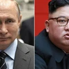 Tổng thống Nga Vladimir Putin và nhà lãnh đạo Triều Tiên Kim Jong-un. (Nguồn: AFP)