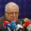 Bộ trưởng Dầu mỏ Iran Bijan Zanganeh tại cuộc họp báo ở Tehran, Iran. (Nguồn: AFP/TTXVN)
