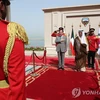 Lễ đón Thủ tướng Hàn Quốc Lee Nak-yeon tại Kuwait. (Nguồn: Yonhap)