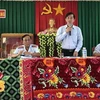 Ông Trần Châu, Phó Chủ tịch UBND tỉnh Bình Định phát biểu tại buổi công bố kết luận thanh tra. (Ảnh: Nguyên Linh/TTXVN)