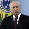 Ông Michel Temer, lúc còn là Tổng thống Brazil, phát biểu tại cuộc họp báo ở Brasilia. (Nguồn: AFP/TTXVN)