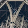 Đối tượng trèo lên tháp Eiffel ở thủ đô Paris, Pháp, ngày 20/5. (Nguồn: AFP/TTXVN)
