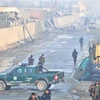 Hiện trường một vụ đánh bom gần khu ngoại giao đoàn ở phía Đông thủ đô Kabul. (Nguồn: THX/TTXVN)