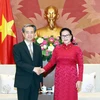 Chủ tịch Quốc hội Nguyễn Thị Kim Ngân tiếp Đại sứ Đặc mệnh toàn quyền Cộng hòa Nhân dân Trung Hoa tại Việt Nam Hùng Ba. (Ảnh: Trọng Đức/TTVN)