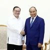 Thủ tướng Nguyễn Xuân Phúc tiếp Bộ trưởng Ngoại giao Philippines Teodoro López Locsin. (Ảnh: Thống Nhất/TTXVN)