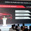 Mazda CX-5 mới được Thaco giới thiệu ra thị trường Việt Nam trang bị 2 loại động cơ SkyActiv 2.0L và SkyActiv 2.5L. (Ảnh: Trần Tĩnh/TTXVN)