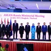 Các Bộ trưởng Ngoại giao ASEAN-Nga chụp ảnh chung. (Ảnh: Ngọc Quang/TTXVN)