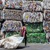 Rác thải nhựa tái chế tại Heredia, Costa Rica. (Ảnh: TTXVN phát)