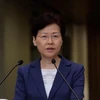 Trưởng Đặc khu hành chính Hong Kong (Trung Quốc), bà Lâm Trịnh Nguyệt Nga phát biểu tại Hong Kong ngày 13/8/2019. (Ảnh: THX/TTXVN)