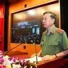 Đại tướng Tô Lâm phát biểu khai mạc Hội nghị. (Ảnh: Doãn Tấn/TTXVN)
