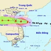 Vị trí và đường đi dự kiến của bão số 4. (Nguồn: nchmf.gov.vn)