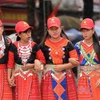 Đồng bào dân tộc Mông về dự ngày hội văn hóa các dân tộc huyện Mộc Châu năm 2019. (Ảnh: Quang Quyết/TTXVN)
