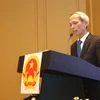 Đại sứ Việt Nam tại Argentina Đặng Xuân Dũng phát biểu tại buổi lễ. (Ảnh: Hoài Nam/TTXVN)