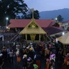 Ngôi đền linh thiêng nhất của người Hindu ở Sabarimala, bang Kerala, Ấn Độ. (Ảnh: AFP/TTXVN)