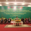 Thủ tướng Campuchia Samdech Hun Sen và Trưởng đoàn các nước chủ trì Hội nghị. (Ảnh: Trần Long-Minh Hưng/Vietnam+)