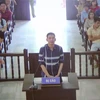 Bị cáo Trấn Đình Sang tại phiên xét xử. (Ảnh: Tuấn Anh/TTXVN)