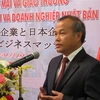 Đại sứ Việt Nam tại Nhật Bản Vũ Hồng Nam phát biểu tại hội thảo. (Ảnh: Đào Tùng/TTXVN)