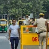 Cảnh sát Delhi tăng cường tuần tra trong dịp lễ hội Diwali. (Nguồn: PTI)