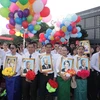 Người dân Campuchia trong ngày Quốc Khánh. (Nguồn: Facebook Thủ tướng Hun Sen)
