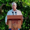 Chủ tịch Cuba Miguel Diaz-Canel Bermudez phát biểu tại La Habana. (Ảnh: AFP/TTXVN)