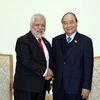 Thủ tướng Nguyễn Xuân Phúc tiếp Ngài Jorge Rondon Uzcategui, Đại sứ Venezuela tại Việt Nam. (Ảnh: Thống Nhất/TTXVN)