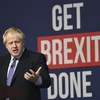 Thủ tướng Anh Boris Johnson phát biểu tại Telford. (Ảnh: THX/TTXVN)