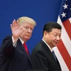 Tổng thống Mỹ Donald Trump (trái) và Chủ tịch Trung Quốc Tập Cận Bình trong cuộc gặp tại Bắc Kinh (Trung Quốc). (Ảnh: AFP/TTXVN)