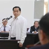 Bị cáo Phan Văn Anh Vũ trả lời các câu hỏi thẩm vấn của đại diện Viện Kiểm sát nhân dân. (Ảnh: Doãn Tấn/TTXVN)