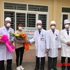 Bệnh nhân Nguyễn Thị Trang xuất viện lúc 10 giờ sáng 3/2. (Nguồn: baothanhhoa.vn)