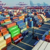Các container hàng hóa tại cảng Thanh Đảo, Trung Quốc. (Ảnh: AFP/TTXVN)