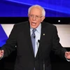 Thượng nghị sỹ độc lập bang Vermont Bernie Sanders phát biểu tại buổi tranh luận trực tiếp trên truyền hình lần thứ 7 ở Des Moines, bang Iowa, Mỹ. (Ảnh: AFP/TTXVN)