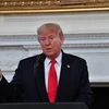 Tổng thống Mỹ Donald Trump phát biểu trong một sự kiện tại Nhà Trắng. (Ảnh: AFP/TTXVN)