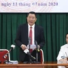 Ông Phạm Đình Thi, Vụ trưởng Vụ Chính sách thuế (Bộ Tài chính), tại họp báo. (Ảnh: Minh Quyết/TTXVN)