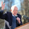 Thượng nghị sỹ bang Vermont Bernie Sanders phát biểu trong chiến dịch vận động tranh cử ở Chicago, Mỹ. (Ảnh: THX/TTXVN)