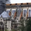 Nhà thờ Đức Bà Paris, Pháp, trong quá trình sửa chữa và phục dựng. (Ảnh: THX/TTXVN)