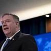 Ngoại trưởng Mỹ Mike Pompeo phát biểu trong một cuộc họp báo tại Washington D.C. (Ảnh: THX/TTXVN)