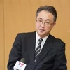 Phó Chủ tịch Tổ chức Xúc tiến Thương mại Nhật Bản (JETRO) Hironobu Kitagawa trả lời phỏng vấn phóng viên TTXVN. (Ảnh: Thành Hữu/TTXVN)