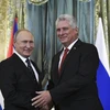 Chủ tịch Cuba Miguel Diaz-Canel và Tổng thống Nga Vladimir Putin tại Điện Kremlin tháng 11/2018. (Nguồn: AP)